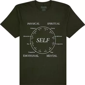 Футболка Pleasures Clarity T-Shirt 'Safari Green', зеленый