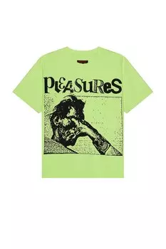 Футболка Pleasures Gouge Heavyweight, лаймовый