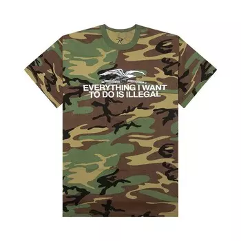 Футболка Pleasures Illegal T-Shirt Woodland, разноцветный