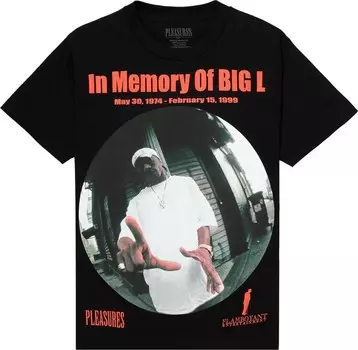 Футболка Pleasures In Memory T-Shirt 'Black', черный