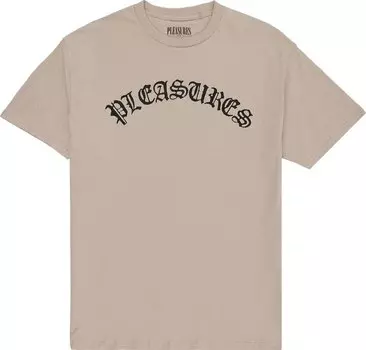 Футболка Pleasures Old E Logo T-Shirt 'Sand', загар