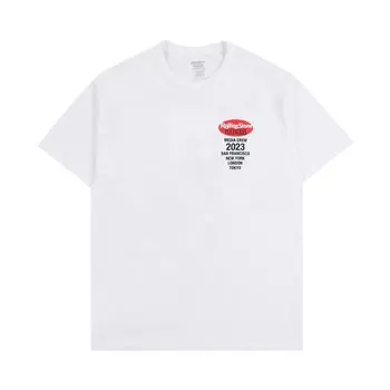 Футболка Pleasures Rolling Stone Белая