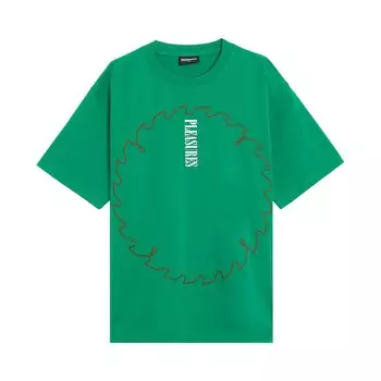 Футболка Pleasures Saw Heavyweight, зеленая