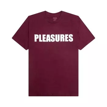 Футболка Pleasures Security T-Shirt Burgundy, красный