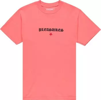 Футболка Pleasures Shine Embroidered Tee 'Coral', оранжевый