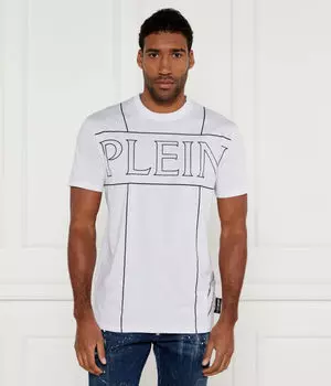 Футболка Plein Sport Regular Fit, белый / черный