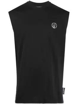 Футболка Plein Sport топ Statement с нашивкой-логотипом, черный