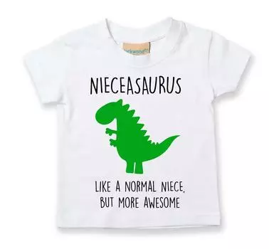 Футболка племянницы с динозавром 60 SECOND MAKEOVER, белый