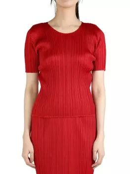 Футболка плиссе Pleats Please Issey Miyake, красный