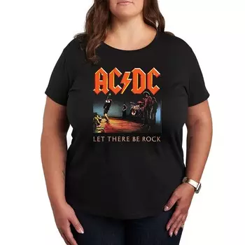 Футболка Plus ACDC Let There Be Rock с рисунком Licensed Character, черный