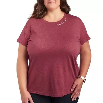 Футболка Plus Be Kind с рисунком Licensed Character, цвет Heather Dark Red