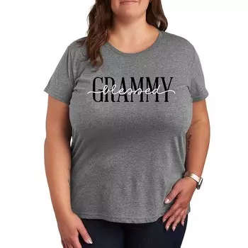 Футболка Plus Blessed Grammy с рисунком Licensed Character, цвет Heather Gray
