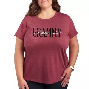 Футболка Plus Blessed Grammy с рисунком Licensed Character, цвет Heather Wine