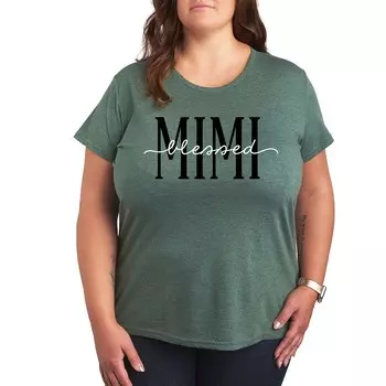 Футболка Plus Blessed Mimi с рисунком Licensed Character, цвет Heather Green