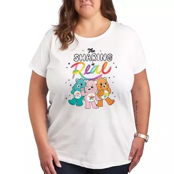 Футболка Plus Care Bears The Sharing Is Real с графическим рисунком Licensed Character, белый
