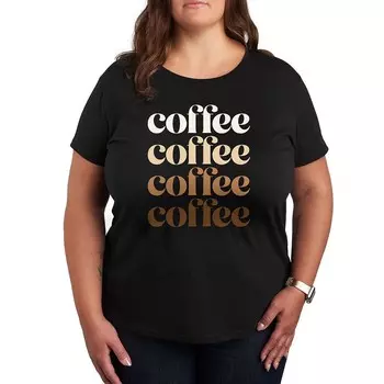 Футболка Plus Coffee с повторяющимся рисунком Licensed Character, черный