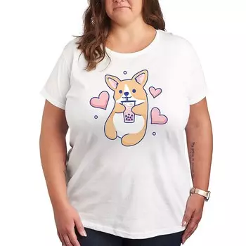 Футболка Plus Corgi с рисунком Boba Licensed Character, белый