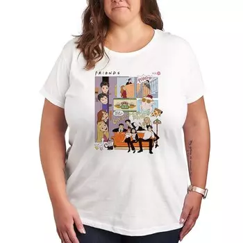 Футболка Plus Friends 30th Grid с рисунком Licensed Character, белый