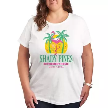Футболка Plus Golden Girls с рисунком Shady Pines Licensed Character, белый