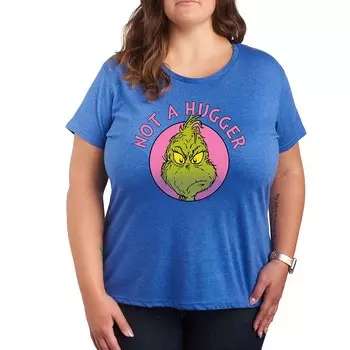 Футболка Plus Grinch Not A Hugger с рисунком Licensed Character, цвет Heather Royal Blue