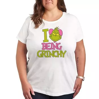 Футболка Plus Grinch с рисунком «Я люблю быть Гринчи» Licensed Character, белый