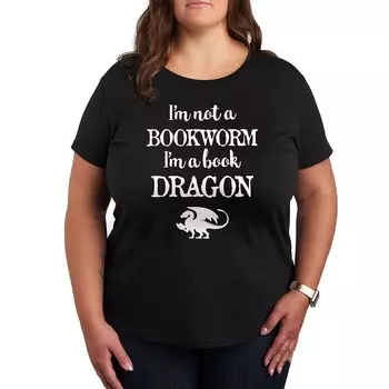 Футболка Plus I'm A Book Dragon с рисунком Licensed Character, черный
