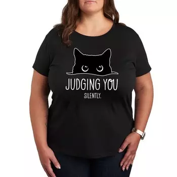 Футболка Plus Judgeing Silly с графическим рисунком Licensed Character, черный