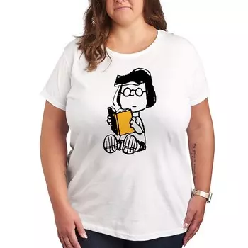 Футболка Plus Peanuts Marcie Reading с рисунком Licensed Character, белый