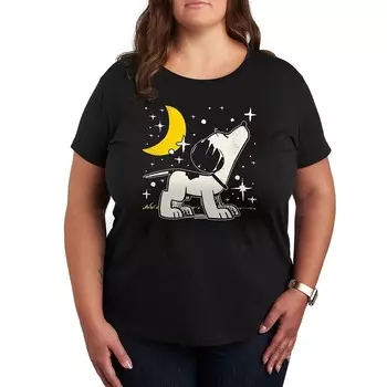 Футболка Plus Peanuts Snoopy Stars с рисунком Licensed Character, черный