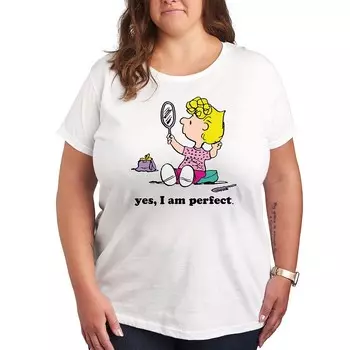 Футболка Plus Peanuts Yes I Am Perfect Sally с рисунком Licensed Character, белый