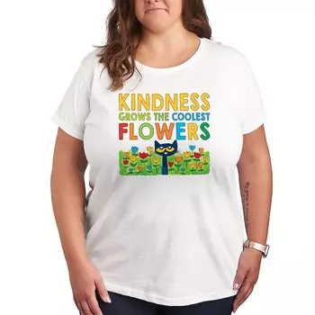 Футболка Plus Pete The Cat Kindness Grows с рисунком Licensed Character, белый