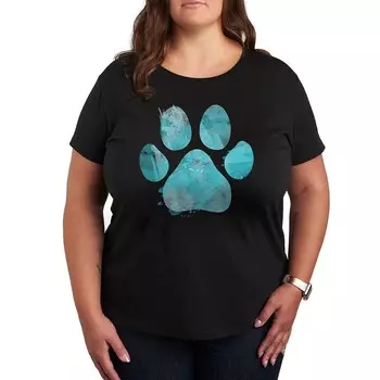 Футболка Plus с акварельным рисунком Pawprint Licensed Character, черный