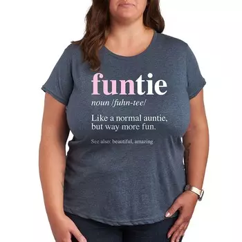 Футболка Plus с графическим рисунком Funtie Definition Licensed Character, цвет Heather Blue