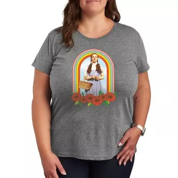 Футболка Plus с радужным рисунком Dorothy of Oz Licensed Character, цвет Heather Gray