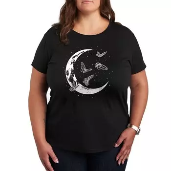 Футболка Plus с рисунком Butterfly Moon Licensed Character, черный