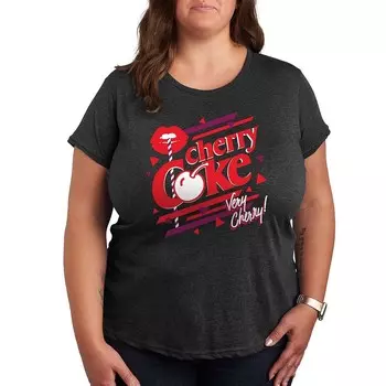 Футболка Plus с рисунком Cherry Coke Very Cherry Licensed Character, цвет Heather Charcoal