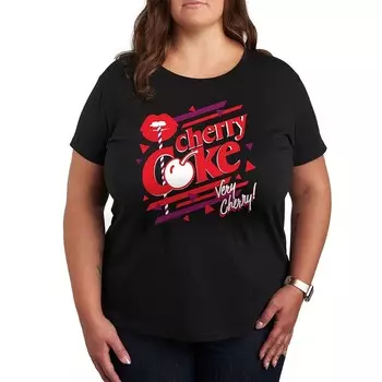 Футболка Plus с рисунком Cherry Coke Very Cherry Licensed Character, черный