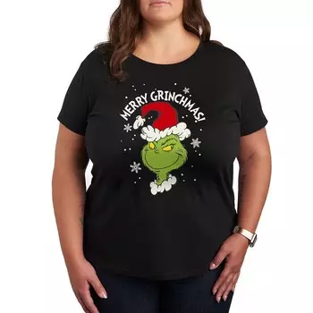 Футболка Plus с рисунком «Доктор Сьюз и Гринч» Merry Grinchmas Licensed Character, черный