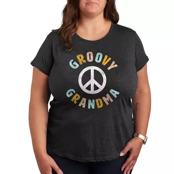 Футболка Plus с рисунком Groovy Grandma Licensed Character, цвет Heather Charcoal