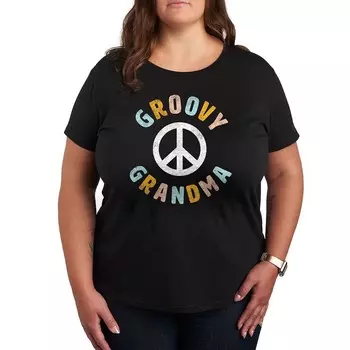 Футболка Plus с рисунком Groovy Grandma Licensed Character, черный