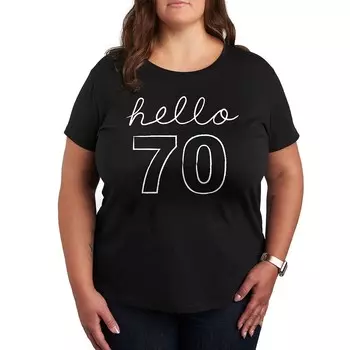 Футболка Plus с рисунком Hello 70 Licensed Character, черный