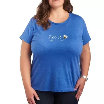 Футболка Plus с рисунком Let It Bee Licensed Character, цвет Heather Royal Blue