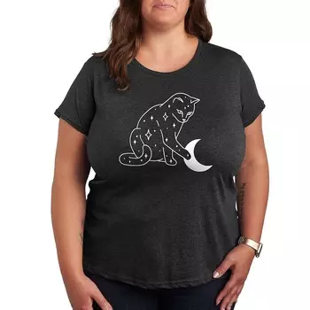 Футболка Plus с рисунком Starry Cat Licensed Character, цвет Heather Charcoal