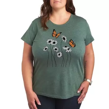 Футболка Plus с рисунком Wildflower Garden Licensed Character, цвет Heather Green