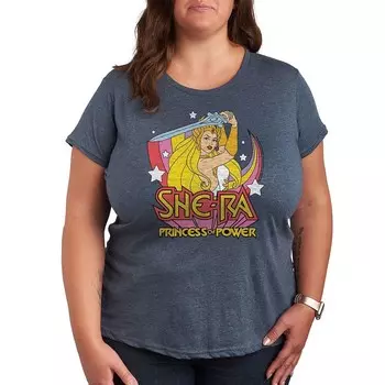 Футболка Plus She-Ra Sword с радужным рисунком Licensed Character, цвет Heather Blue