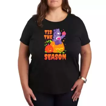 Футболка Plus Size с принтом Care Bears "Время Хэллоуина" Licensed Character, черный