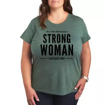 Футболка Plus Strong Woman с рисунком Licensed Character, цвет Heather Green