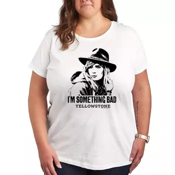 Футболка Plus Yellowstone с рисунком «I’m Something Bad» Licensed Character, белый