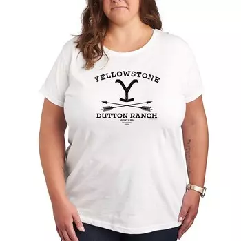 Футболка Plus Yellowstone Stone Dutton Arrows с рисунком Licensed Character, белый