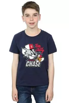 Футболка «Погоня с кошками и мышами» Tom & Jerry, темно-синий